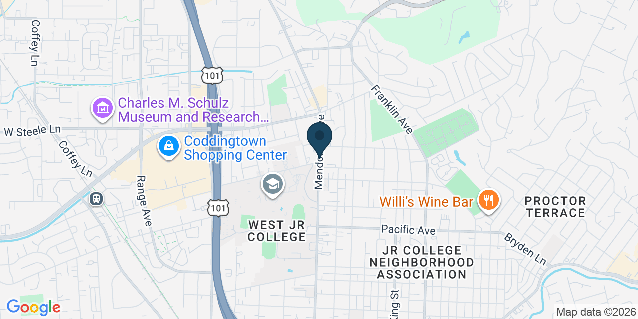 Map showing Santa Rosa, Sonoma County, CA