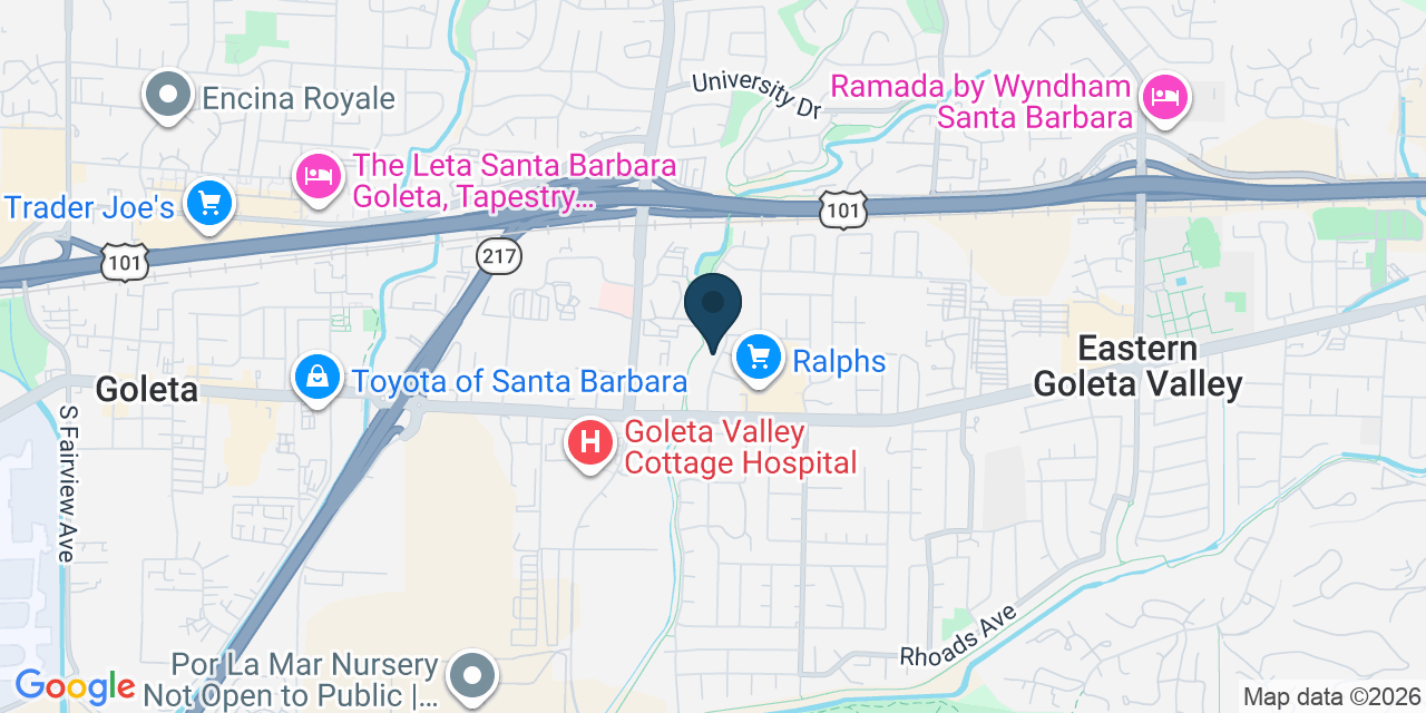 Map showing Santa Barbara, Santa Barbara County, CA