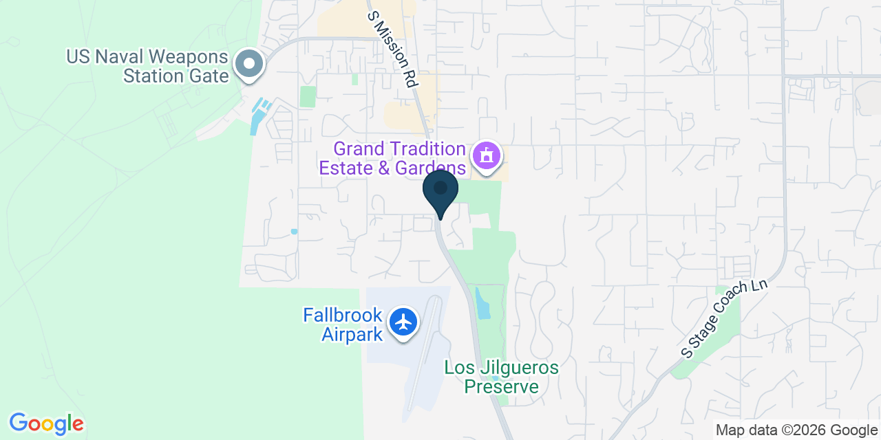 Map showing Fallbrook, San Diego County, CA