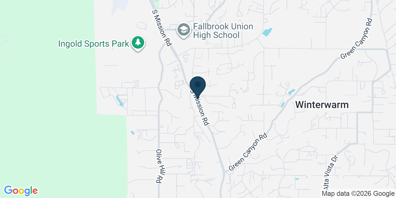 Map showing Fallbrook, San Diego County, CA