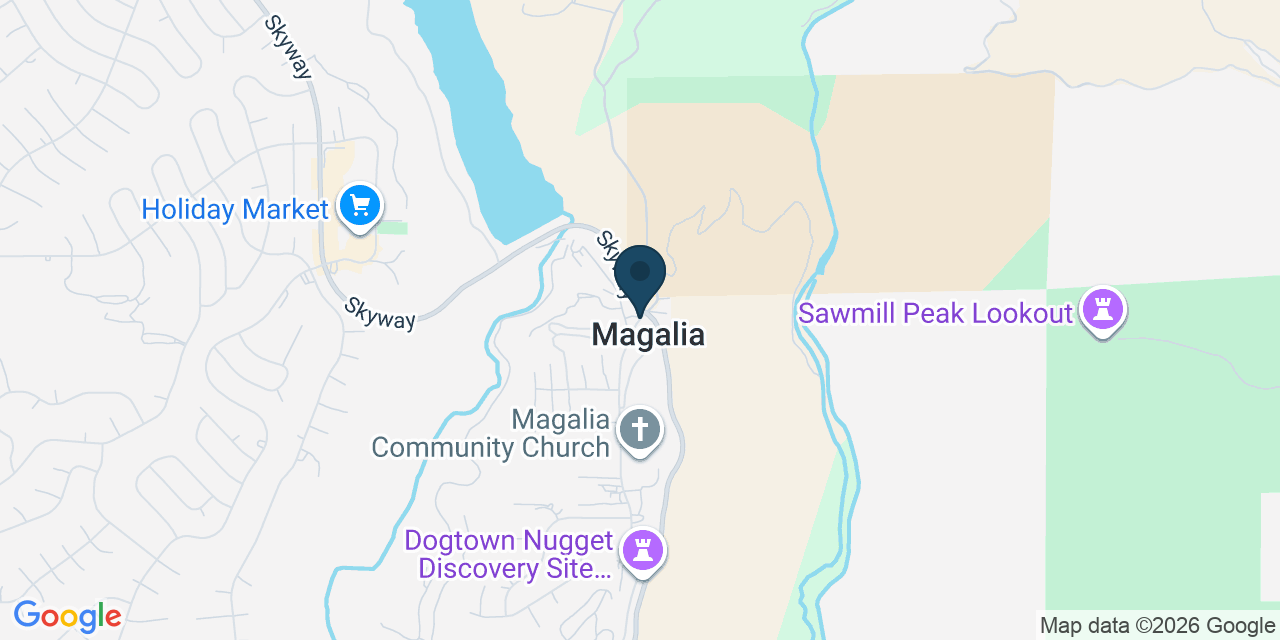 Map showing Magalia, Butte County, CA