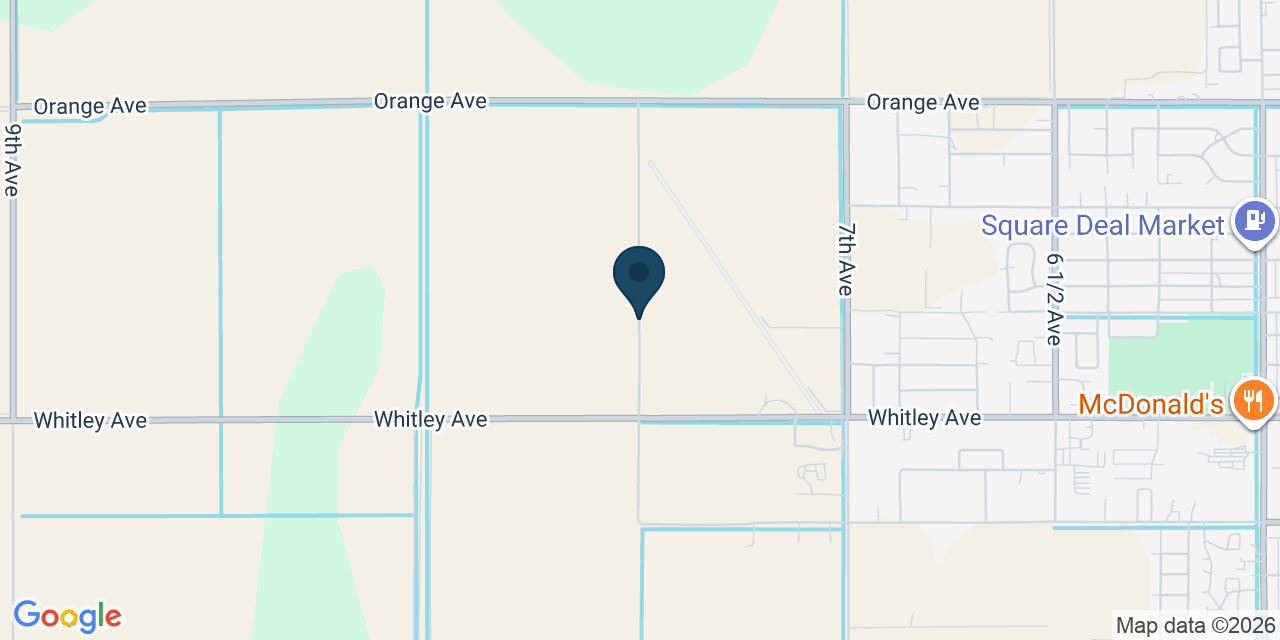 Map showing Kings County, CA