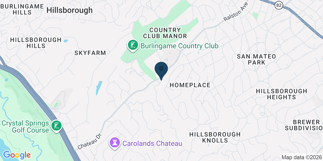 Map showing San Mateo County, CA