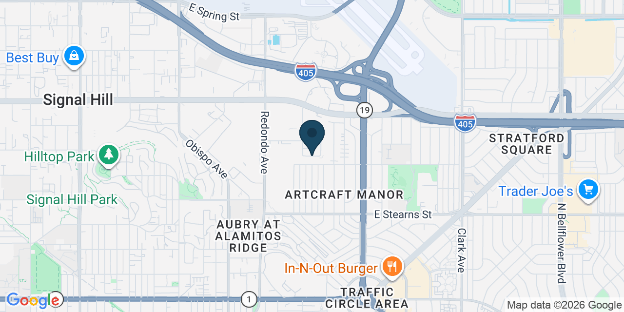 Map showing Long Beach, Los Angeles County, CA