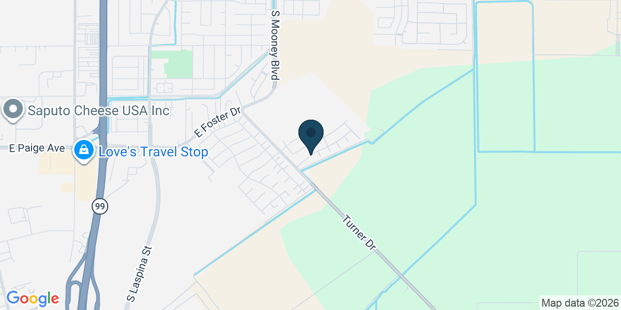 Map showing Tulare, Tulare County, CA