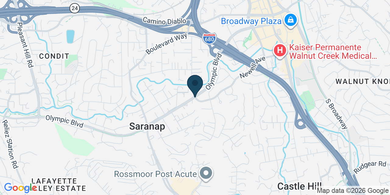 Map showing Saranap, Contra Costa County, CA