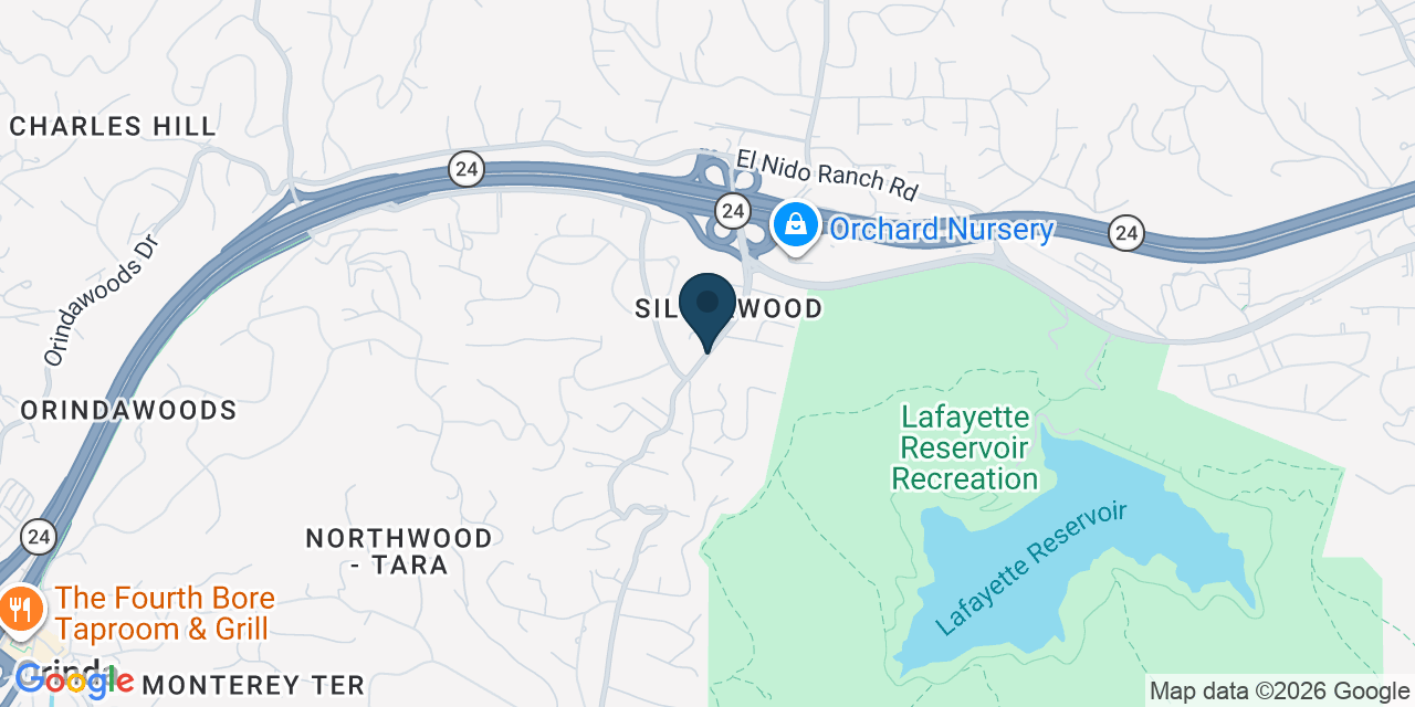 Map showing Lafayette, Contra Costa County, CA