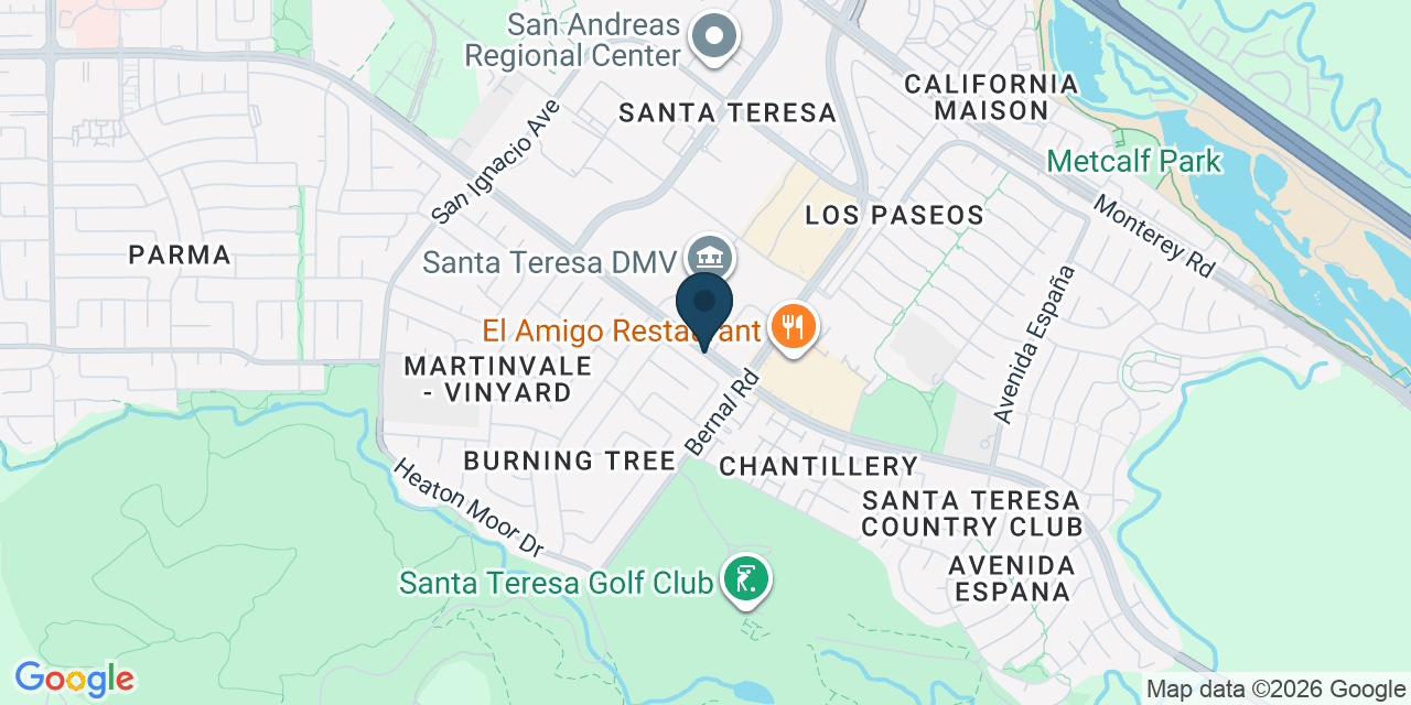 Map showing Santa Clara County, CA