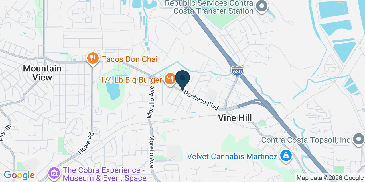 Map showing Vine Hill, Contra Costa County, CA
