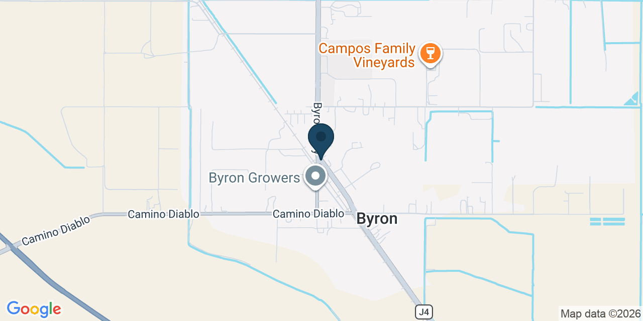 Map showing Byron, Contra Costa County, CA
