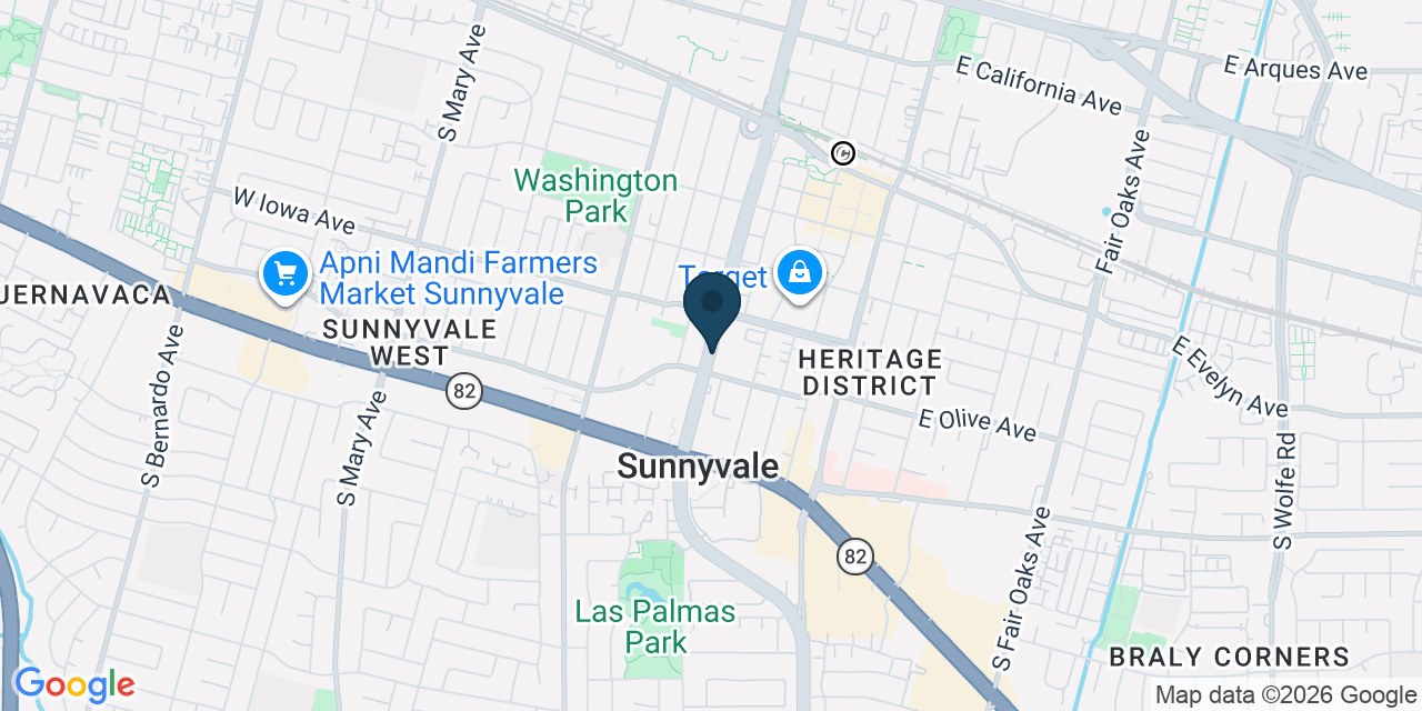 Map showing Sunnyvale, Santa Clara County, CA