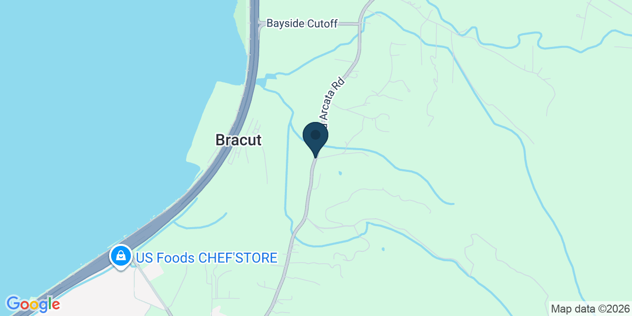 Map showing Jacoby Creek, Humboldt County, CA