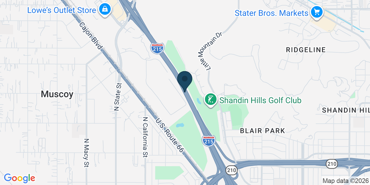 Map showing San Bernardino, San Bernardino County, CA