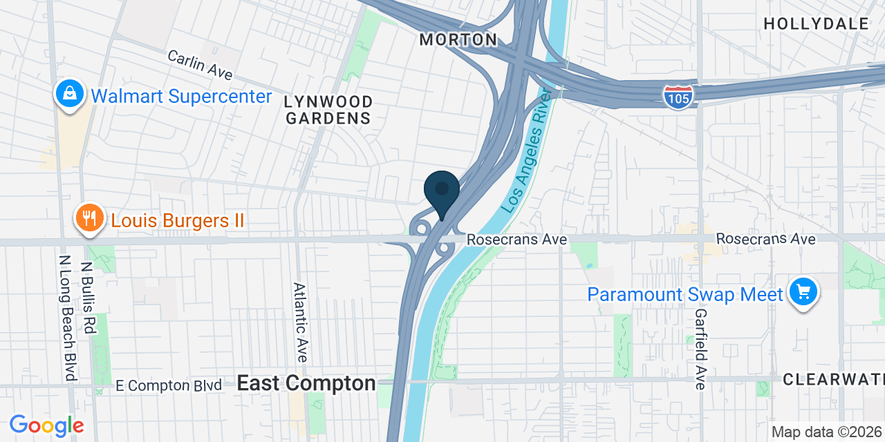 Map showing Los Angeles County, CA