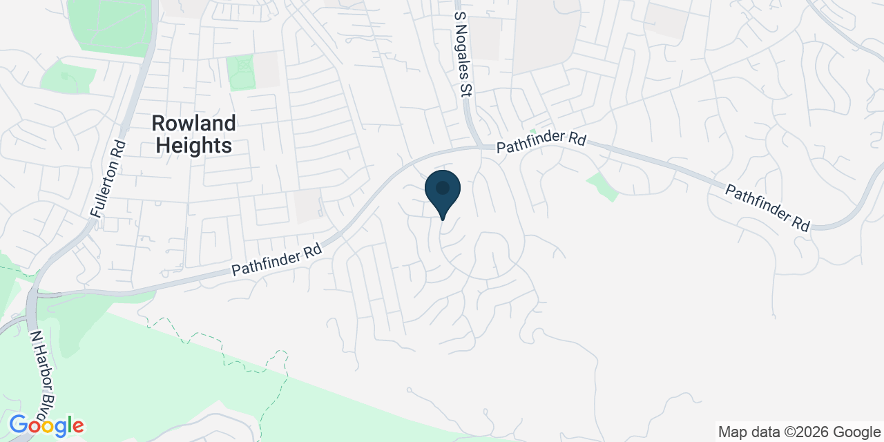 Map showing Rowland Heights, Los Angeles County, CA