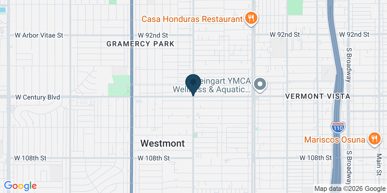 Map showing Westmont, Los Angeles County, CA