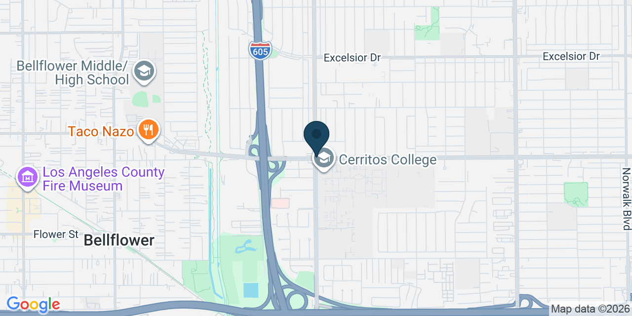 Map showing Los Angeles County, CA