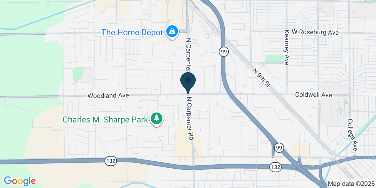 Map showing Stanislaus County, CA