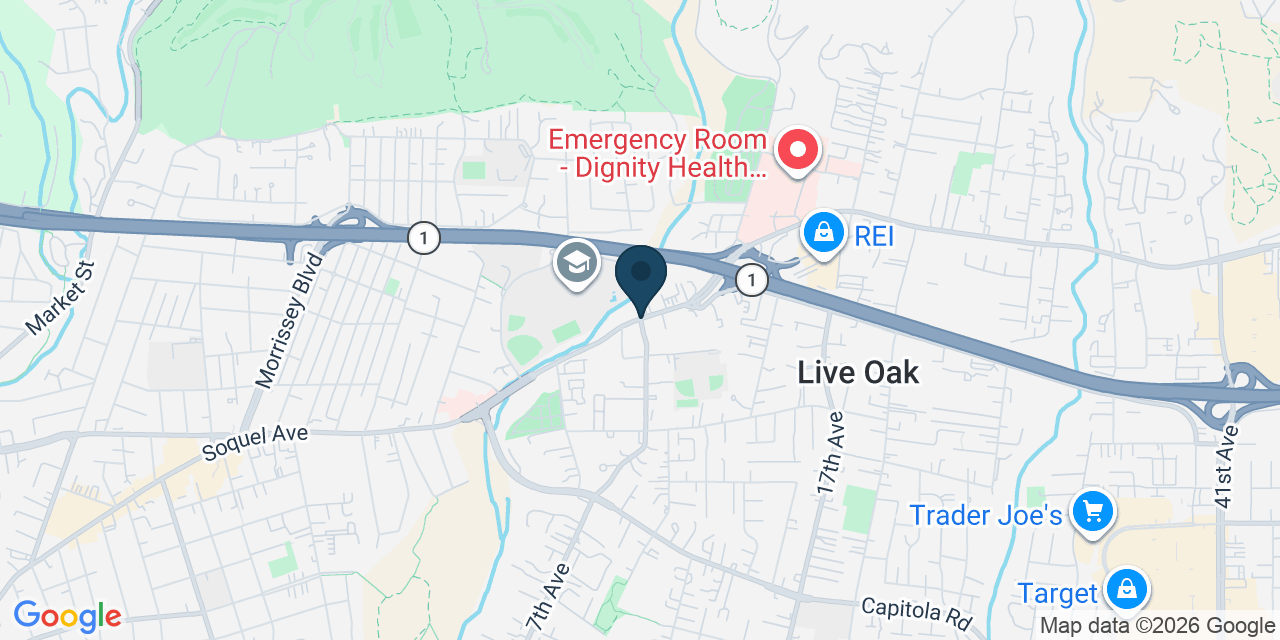 Map showing Live Oak, Santa Cruz County, CA