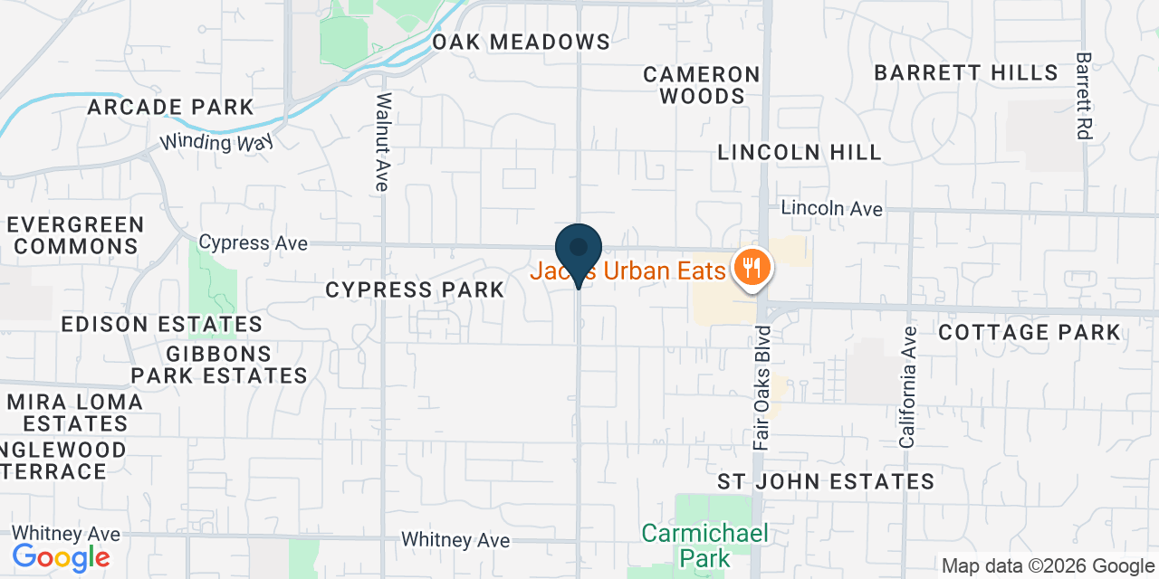 Map showing Carmichael, Sacramento County, CA