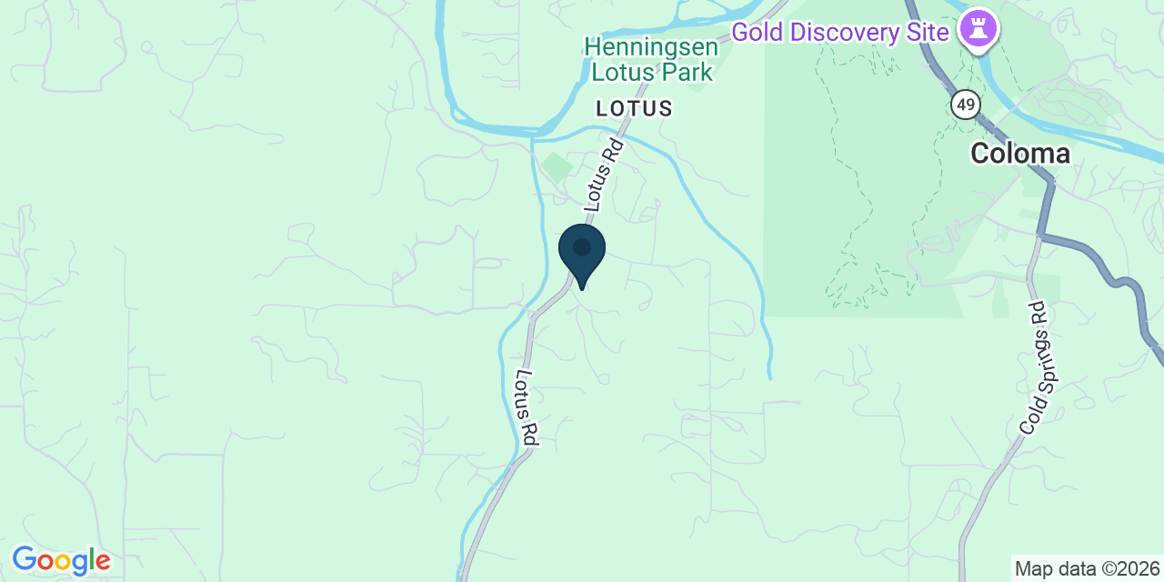 Map showing Lotus, El Dorado County, CA