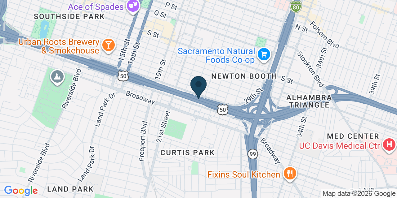 Map showing Sacramento, Sacramento County, CA