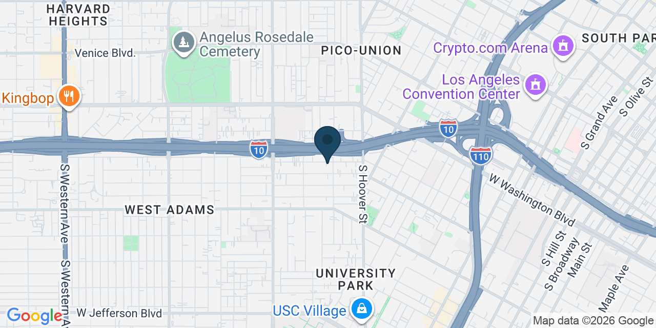 Map showing Los Angeles, Los Angeles County, CA