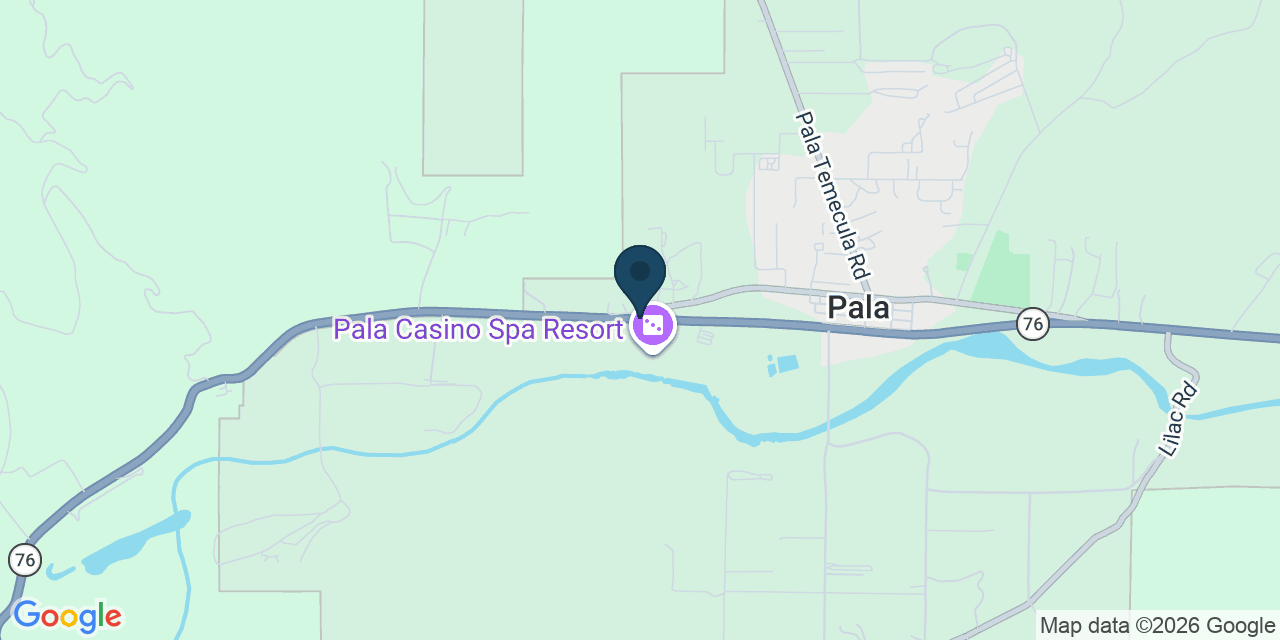 Map showing Pala, San Diego County, CA