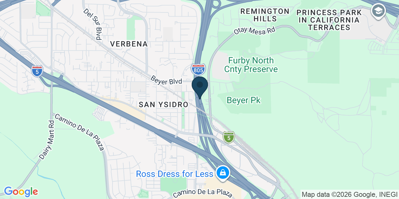 Map showing San Diego, San Diego County, CA