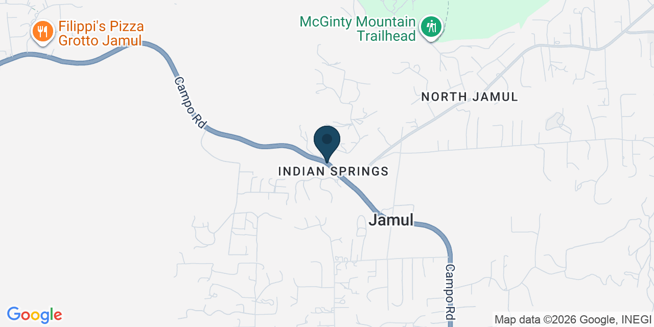 Map showing Jamul, San Diego County, CA