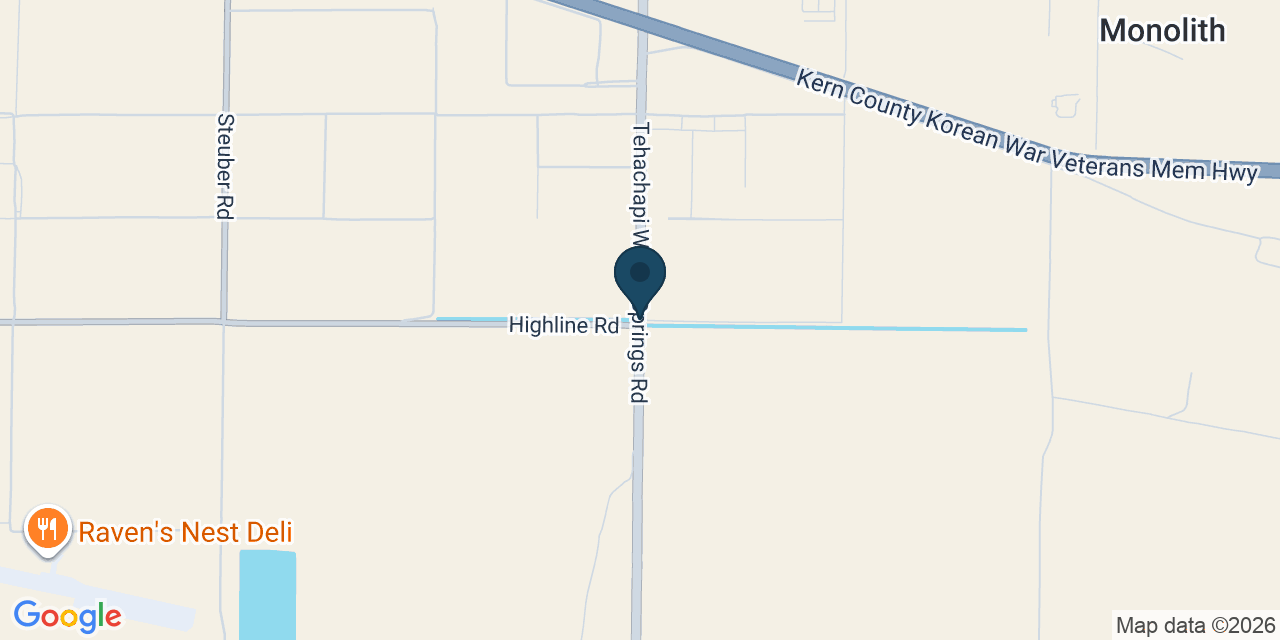 Map showing Tehachapi, Kern County, CA