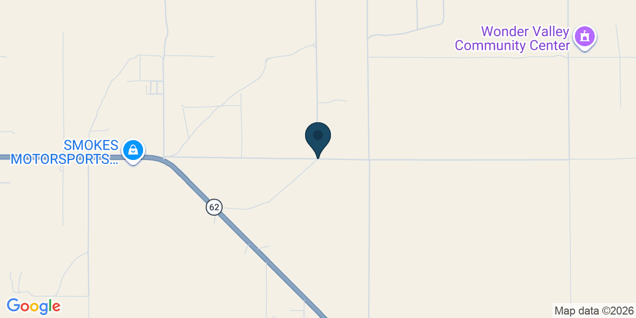 Map showing Wonder Valley, San Bernardino County, CA