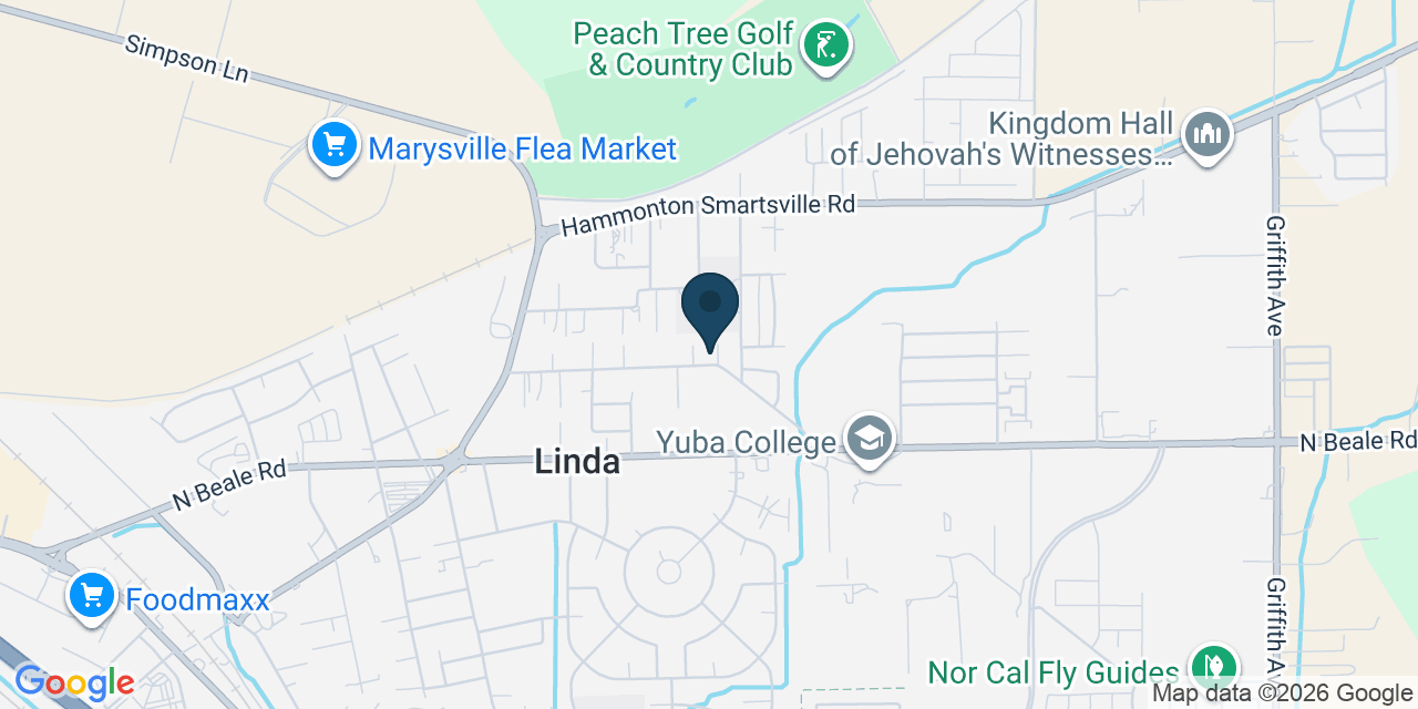 Map showing Marysville, Yuba County, CA