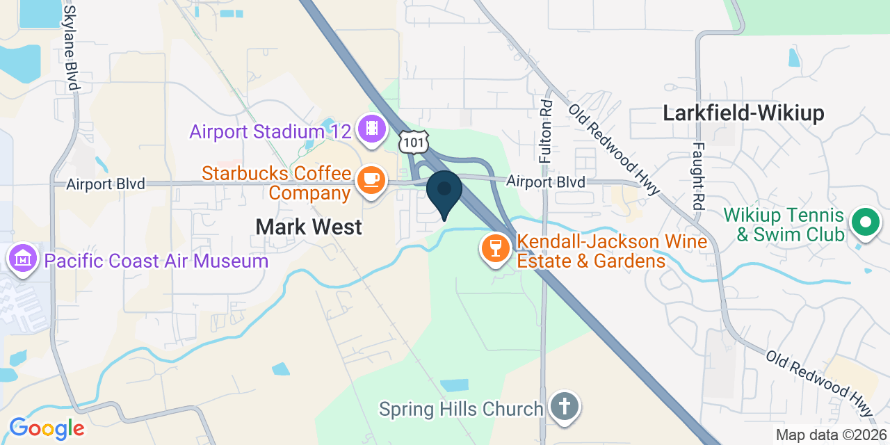 Map showing Santa Rosa, Sonoma County, CA