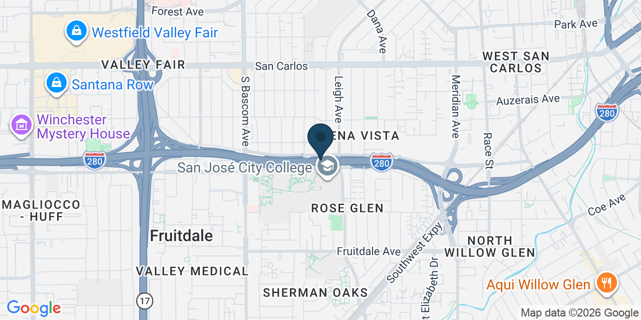 Map showing San Jose, Santa Clara County, CA
