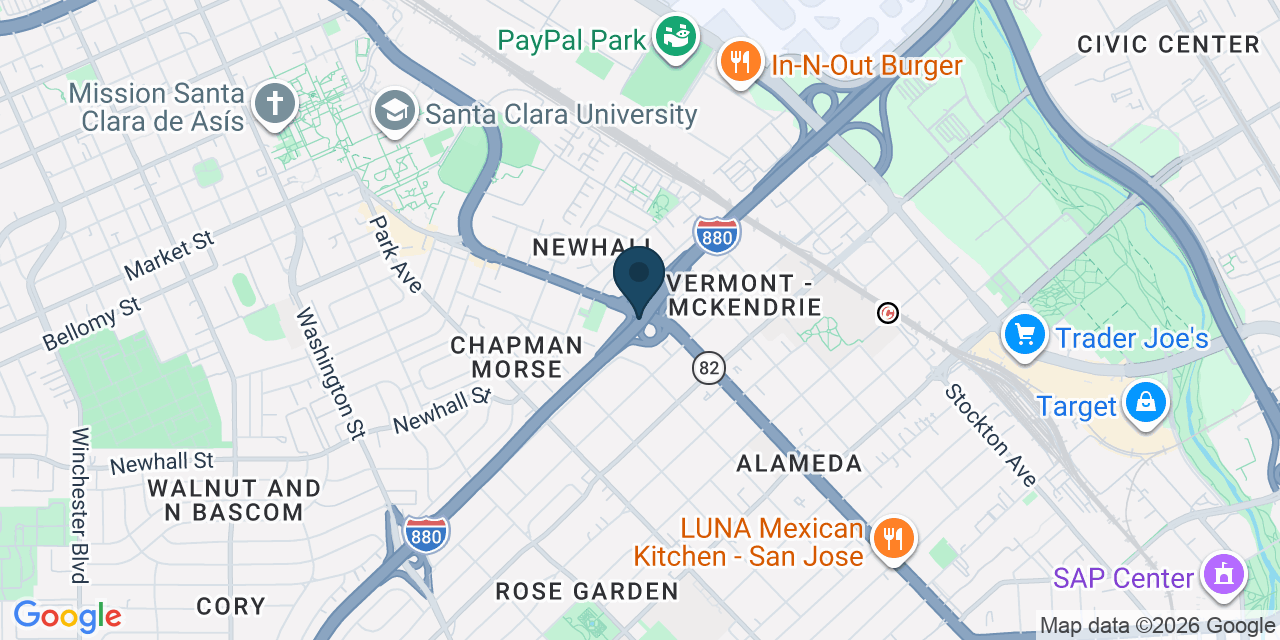 Map showing San Jose, Santa Clara County, CA