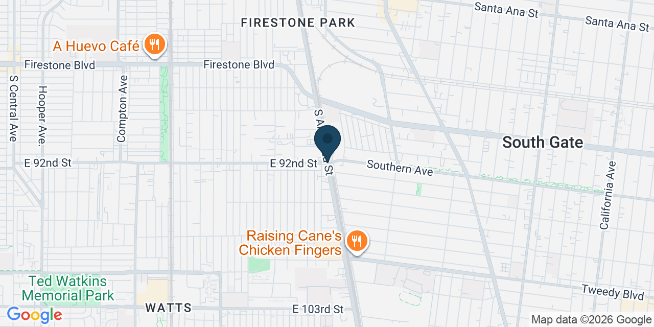 Map showing Florence-Graham, Los Angeles County, CA