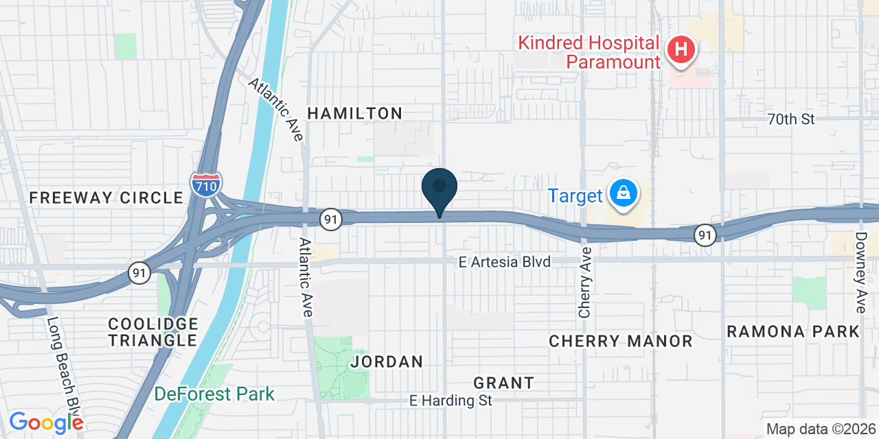 Map showing Long Beach, Los Angeles County, CA