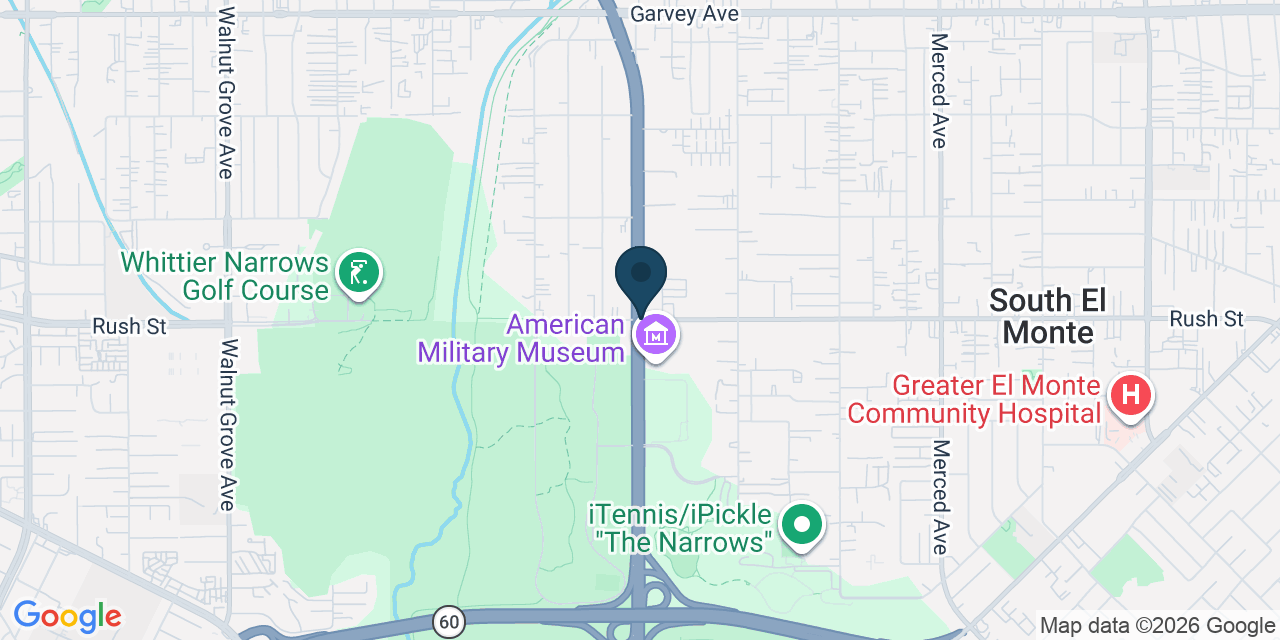 Map showing South El Monte, Los Angeles County, CA