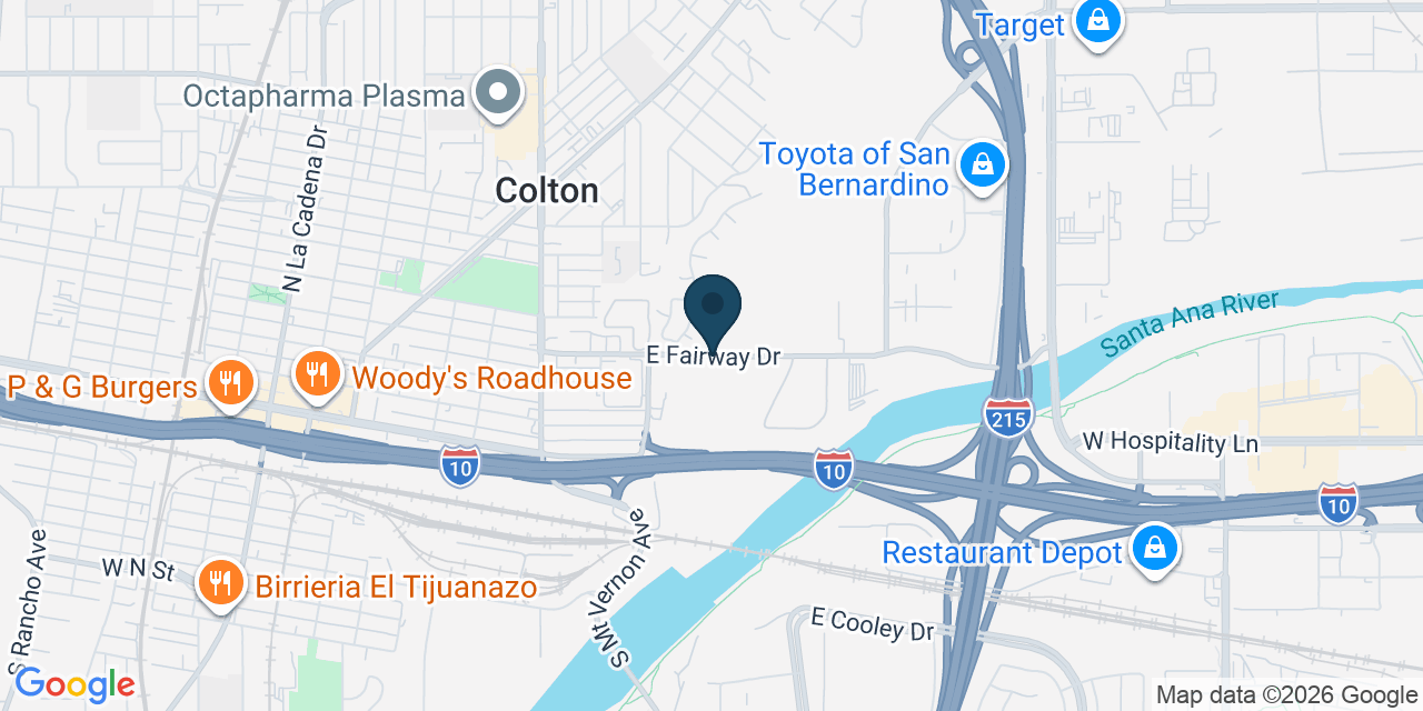 Map showing Colton, San Bernardino County, CA