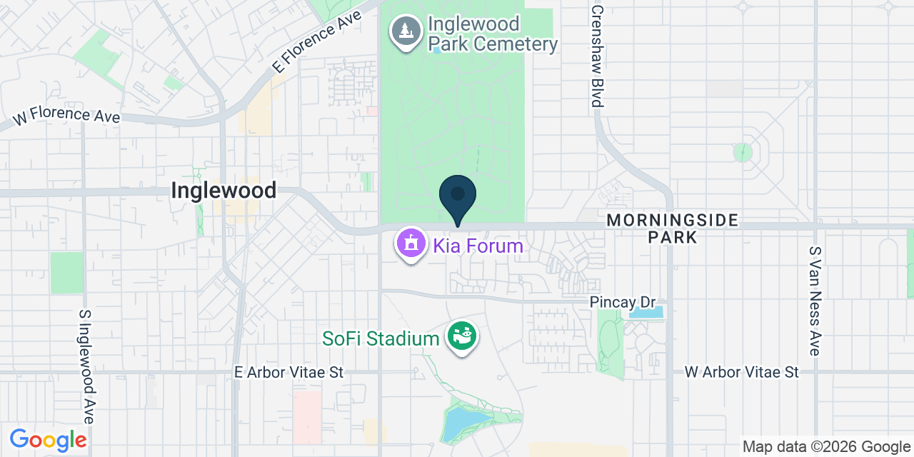 Map showing Los Angeles County, CA