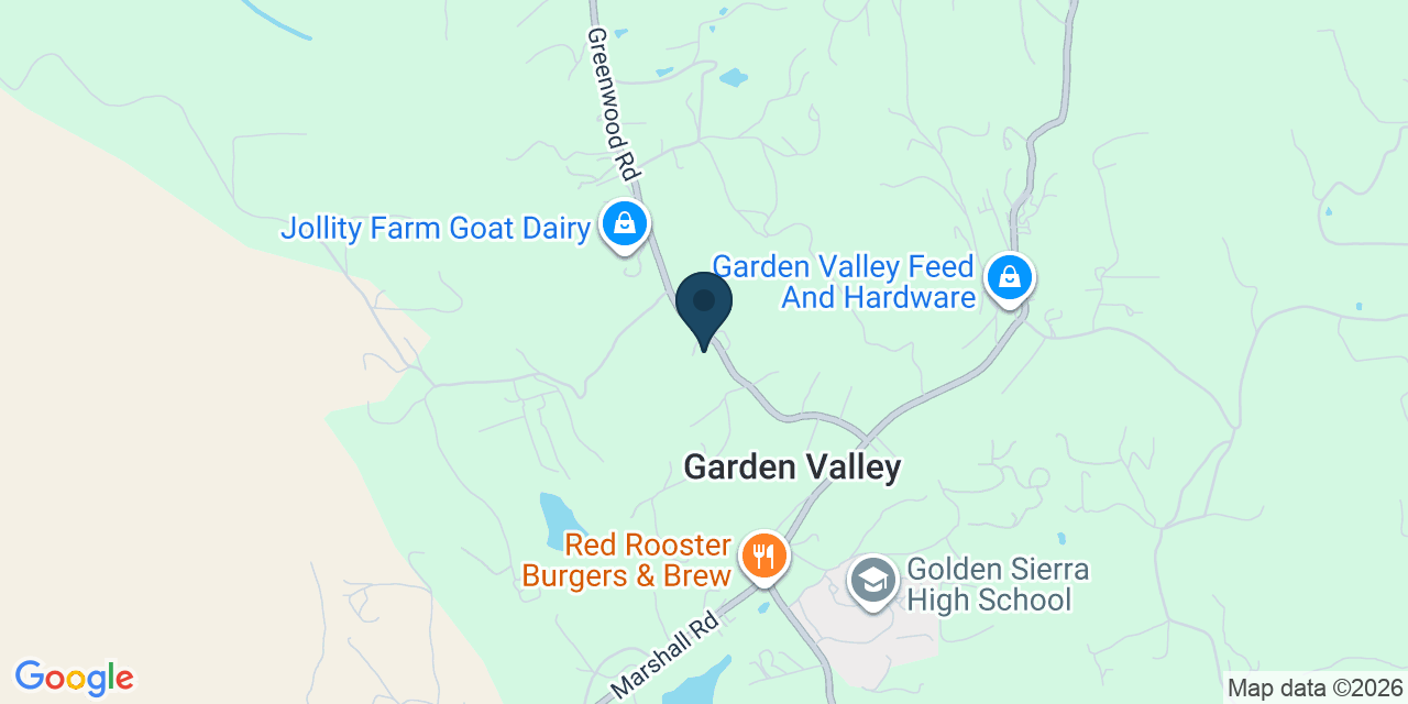 Map showing Garden Valley, El Dorado County, CA