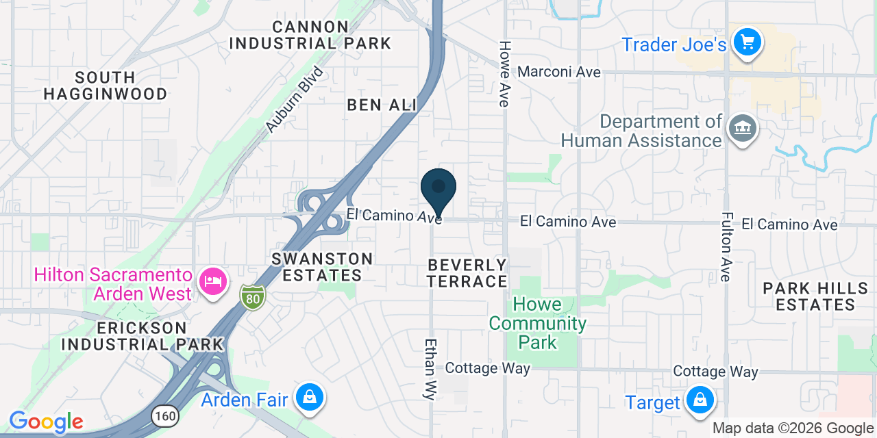 Map showing Arden-Arcade, Sacramento County, CA