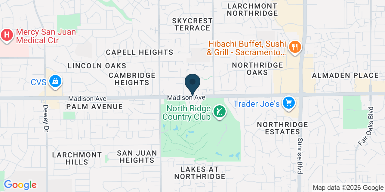 Map showing Sacramento County, CA