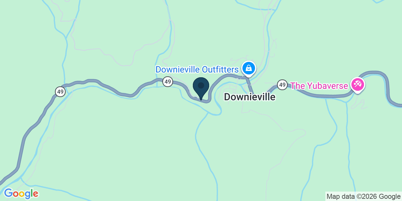 Map showing Downieville, Sierra County, CA