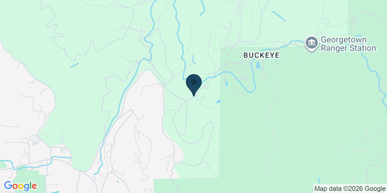 Map showing Georgetown, El Dorado County, CA