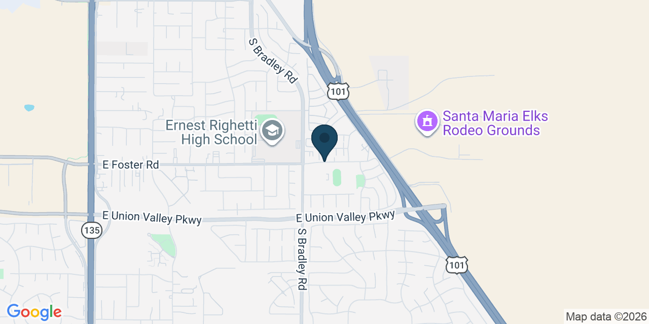 Map showing Orcutt, Santa Barbara County, CA