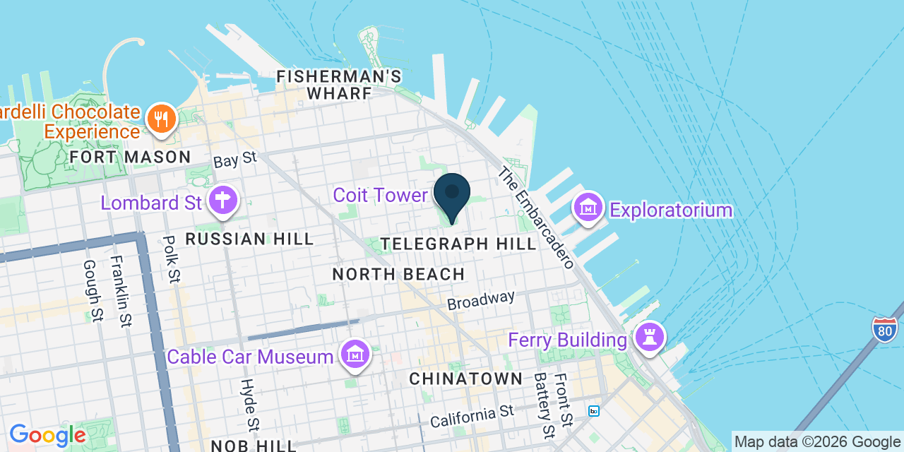 Map showing San Francisco, San Francisco County, CA