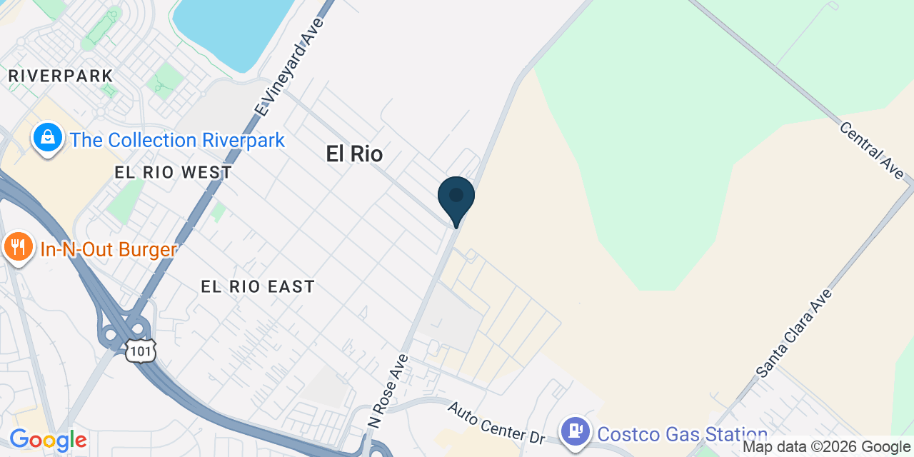 Map showing El Rio, Ventura County, CA