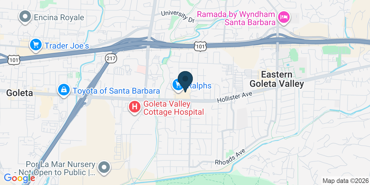 Map showing Santa Barbara, Santa Barbara County, CA